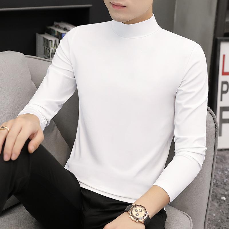 

Men s Slim Fit Modal Long-Sleeve High-Neck T-shirt, Ideal Base Layer for Spring and Autumn 4XL