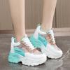 High Quality Women's Platform Shoes Summer Mesh Breathable Casual Shoe 2025 Fashion Sexy Sequin Lace-Up Sneakers Designer Brands