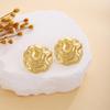 Women's Irregular Heart Star Stud Earrings: Elegant European & American Luxury Metal Style