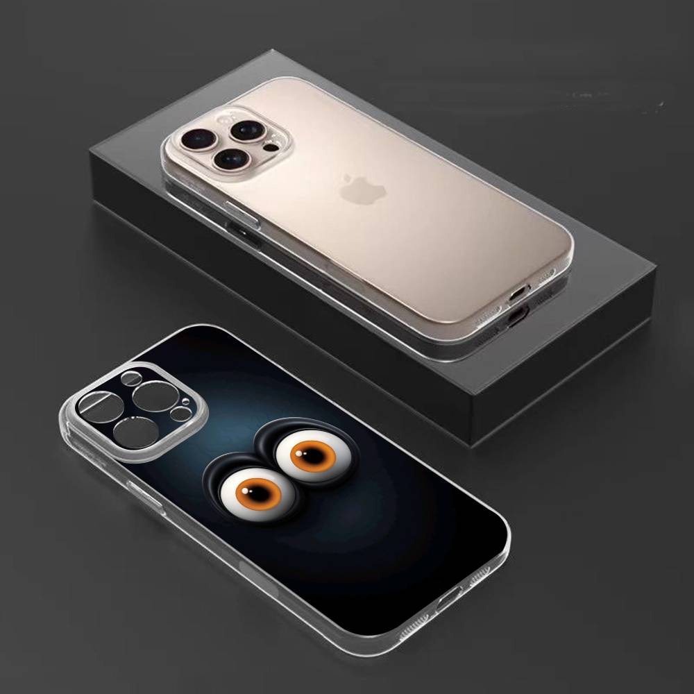 Funny Face Phone Case For iPhone17,16,15,14,13,12,11 Plus,Pro Max Soft Transparent Cover
