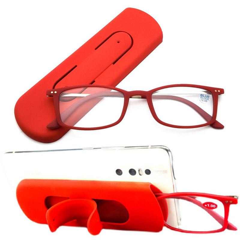 

New HD Anti Blue Light Glasses Ultra Light Paper Presbyopia Glasses for Men Women Reading Glasses Mobile Phone Holder 1