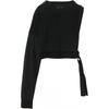 ONITSUKA TIGER Solid Color Round Neck Comfortable Knit Sweater Women Sweater Black 2182B130-001