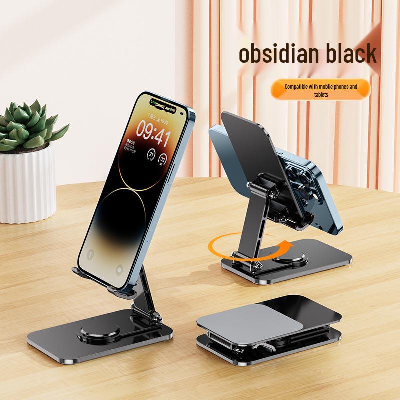 Top-Rated All-Metal 360° Rotating Foldable Phone Stand for Live Streaming