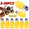 30-5PCS Dual Shaft Geared Motor Gearmotor DC 3-12V Gearbox Motor Smart Car Chassis Four Drive Car Motor DIY for Smart Car Robot