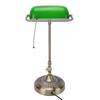 Vintage Desk Lamp Plug In Table Lamp with Green Glass Shade Pull Chain Switch for Home Bedroom Study Room US Plug 110V