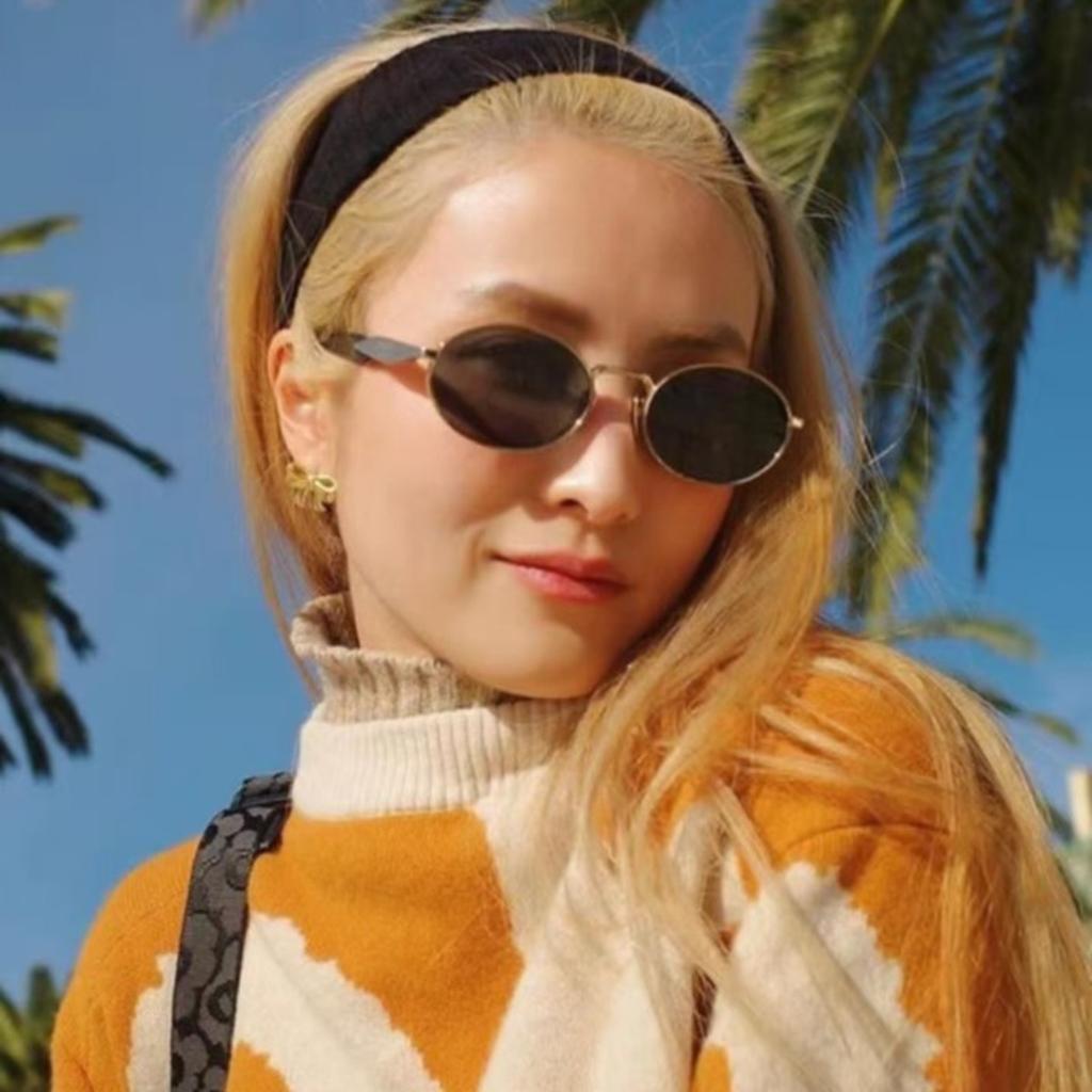 Luxury Unisex Sunglasses Fashion Oval Round Punk Eyewear Shades for Men Women