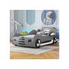 Lit enfant - MUVOE - Lit voiture - 90 x 200 cm - Avec rangement - Gris