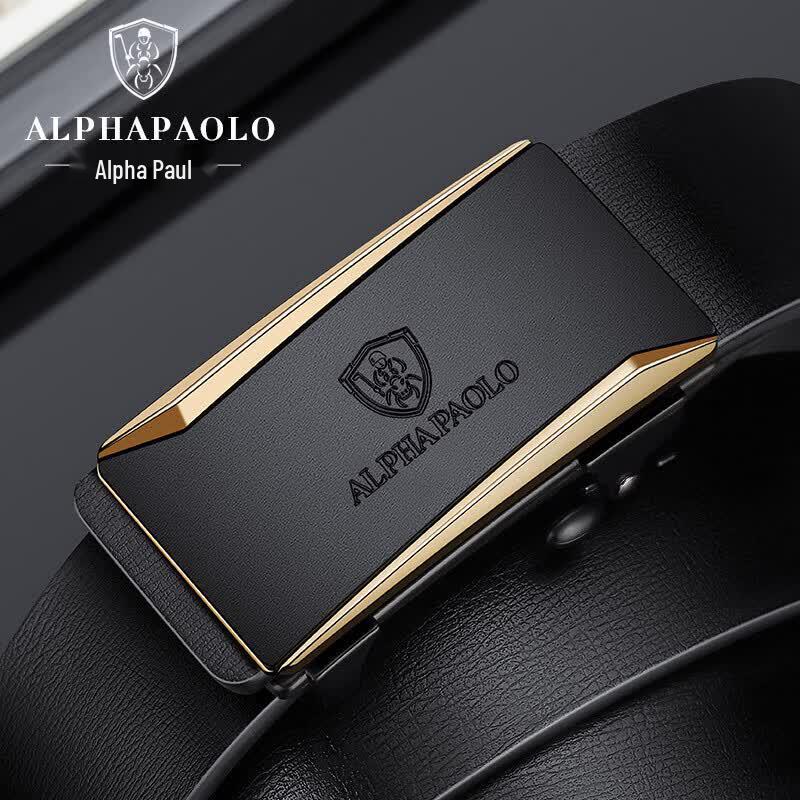 Men s Genuine Leather Automatic Buckle Belt 125cm