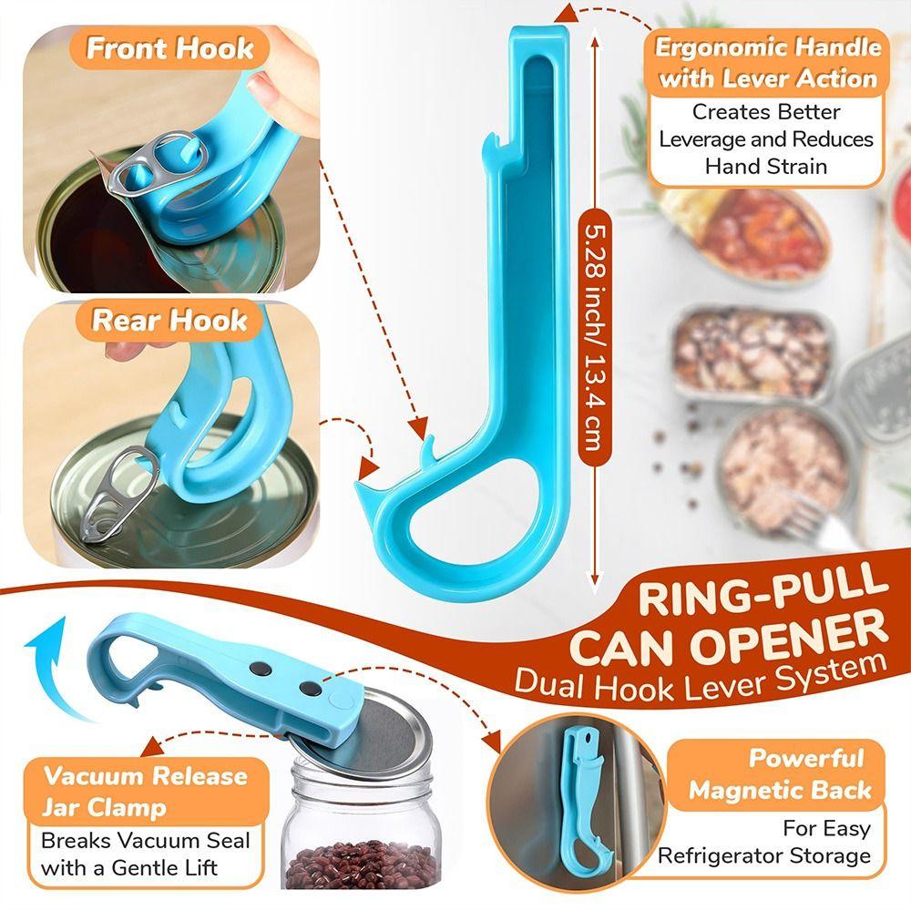 Built-in Magnets Mason Jar Opener Hook Design Vacuum Seal Remover  Daily Household Kitchen Opening