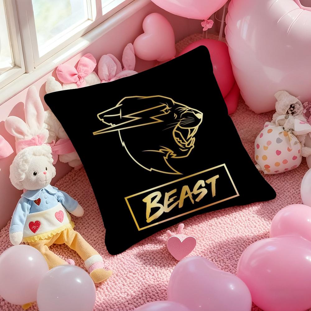 Mr Gaming BeastES Blogger Pillow Case Soft Plush Fabric DoubleSided Printed Cushion Cover Warm Winter Sofa Pillow Case