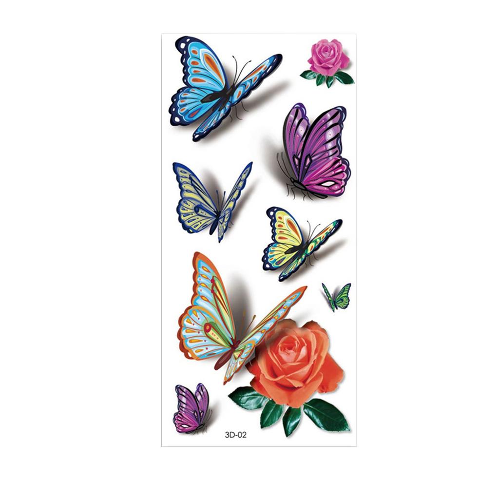 3D Waterproof Fun Stickers, Colorful Three dimensional Butterfly Fun Stickers
