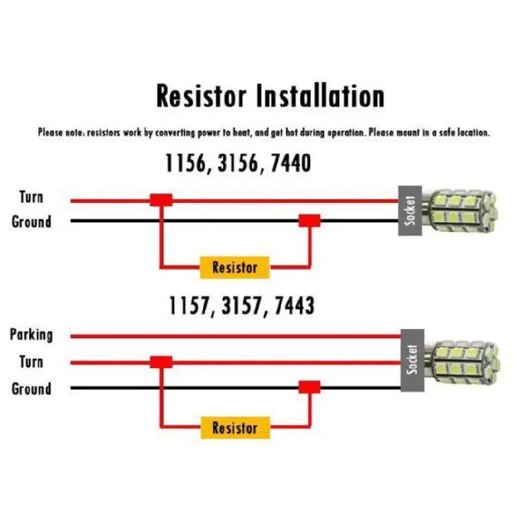 10Pcs PRO 10x50 W 6 Ohm LED Lamp Decoder Brake Light Fault Canceller Resistor Decoder Car Accessories For All Car Models
