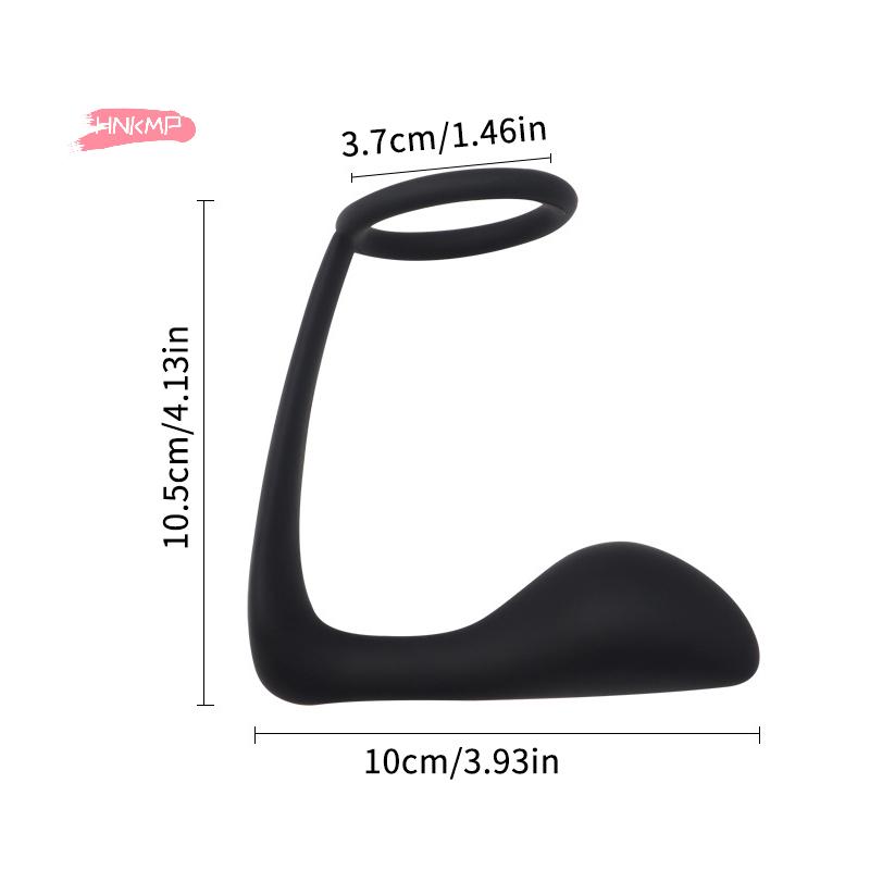 1Pc Silicone Male Double Ring Prostate Massager Penis Ring Anal Plug Stimulator Adult Masturbator Male Sex Toys