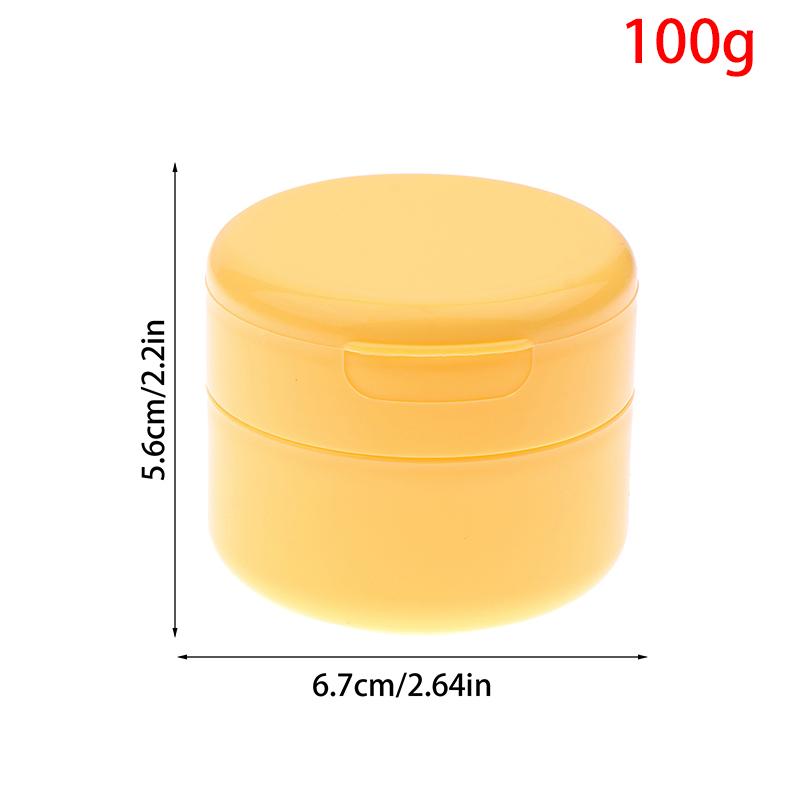100/150G Flip Cover With Spoon Refillable Bottles Empty Makeup Jar Pot Travel Face Cream Lotion Cosmetic Cotton Pad Container
