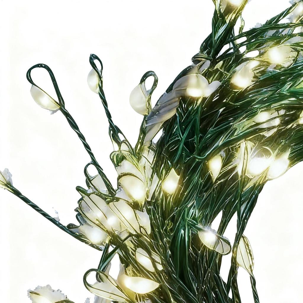 Christmas Tree String Lights 9.8Ft 8-Mode USB Powered Twinkle Warm White LED Christmas Tree Lights For Bedroom Outdoor Garland