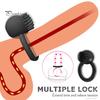 Mannlig vibrerende ring USB-lading 10 frekvens svart elastisk design Langvarig Forbedre lykke Silikon Vibrerende penislåsring for par