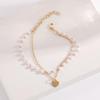 Vintage Double-Layer Heart Pearl Bracelet - Chic & Unique Retro Pearl Jewelry