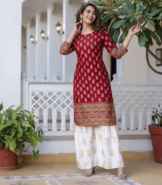 Indický Bollywood Top Tunika Kurti Salwar Suit Dress Women Designer Kurta Pant Dupatta Set