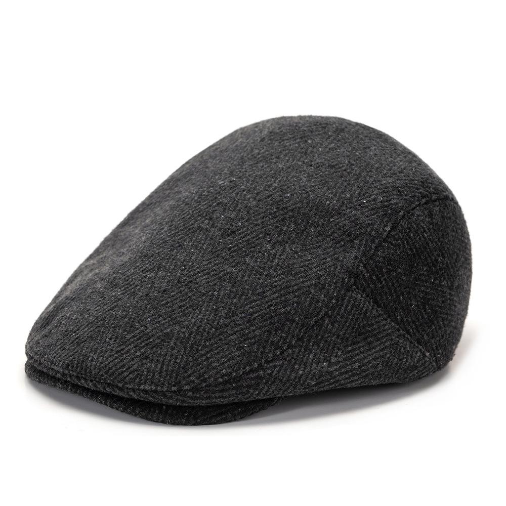 Vintage Striped Beret Women Autumn And Winter Artist Painter Hat Korean-Style Casual Versatile Trendy Ivy Cap Men Newsboy Cap