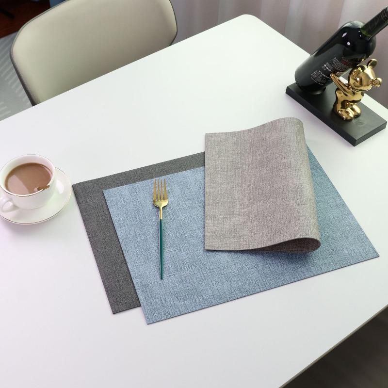 Nordic washable placemat waterproof anti-scalding and heat-insulating mat home high temperature resistant leather placemat spot
