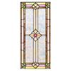 Vintage Window Privacy Film Geometric Stained Glass Flower Decorative Frosted Static Cling Reusable UV Sun Blocking Glass Sticker
