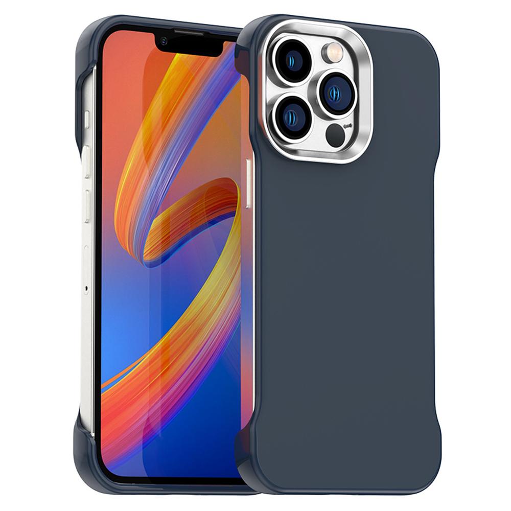 For iPhone 13 Pro Magnetic Case Frameless Ultra Thin TPU+PET Phone Cover Reinforced Corners