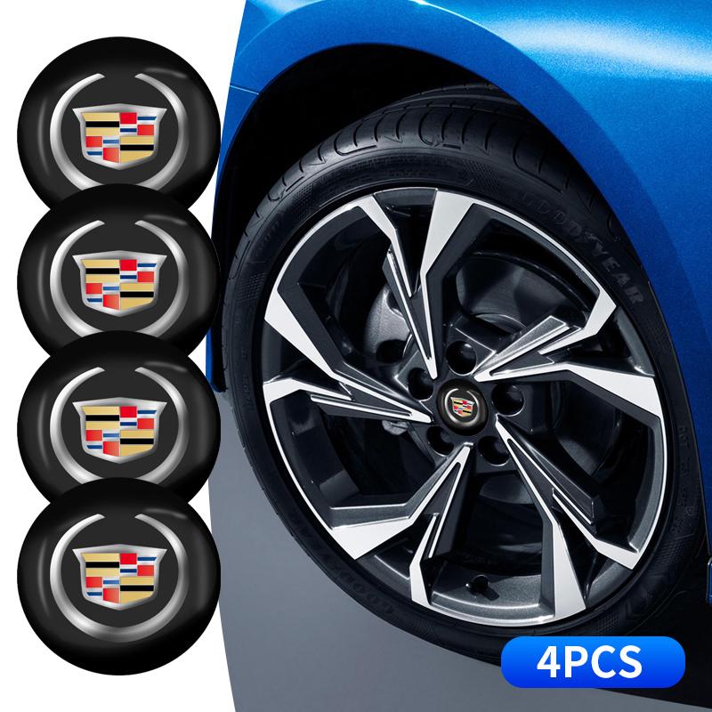 4 ks 56mm Hliníková emblémová krytka středu kola auta Samolepka pro logo Cadillac Escalade CTS ATS SRX XTS XT5 STS CT5 CT6 BLS XLR