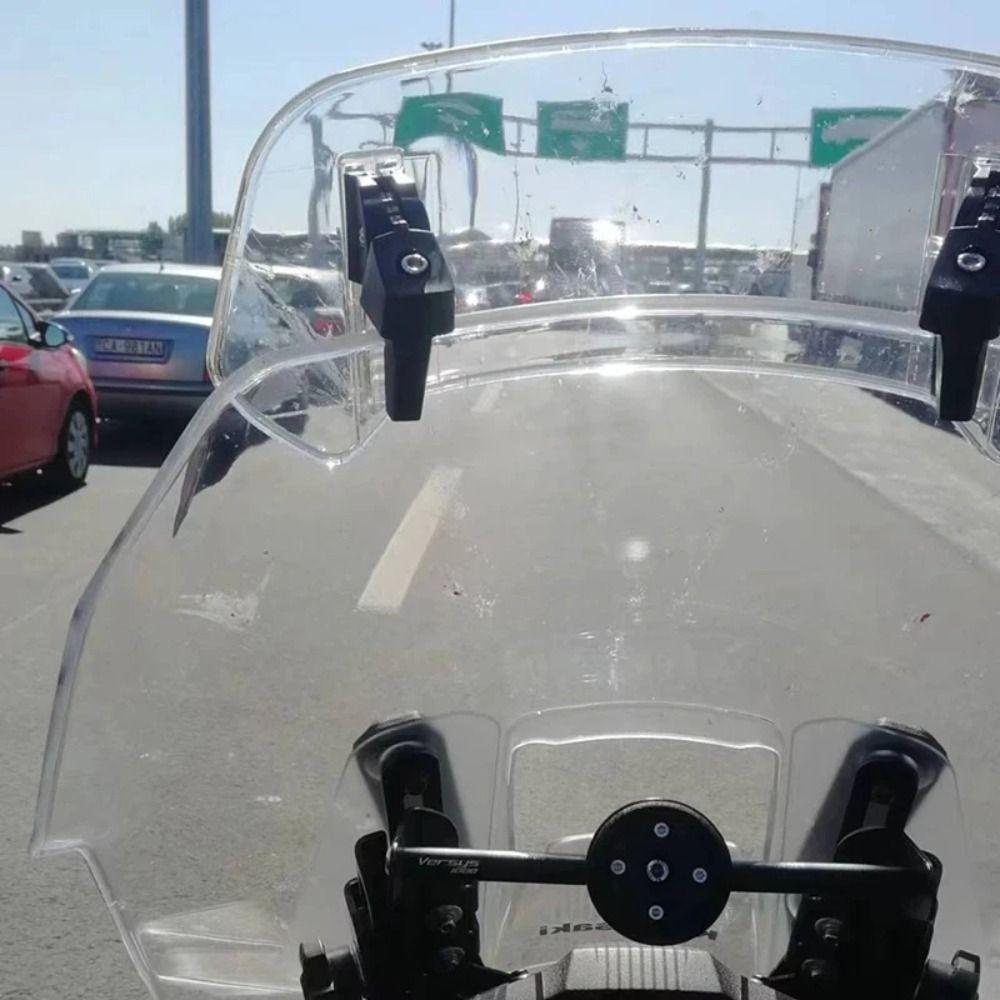 Adjustable Angle Moto Extension Windshield Universal Motorcycle Wind Screen  Front Vehicle