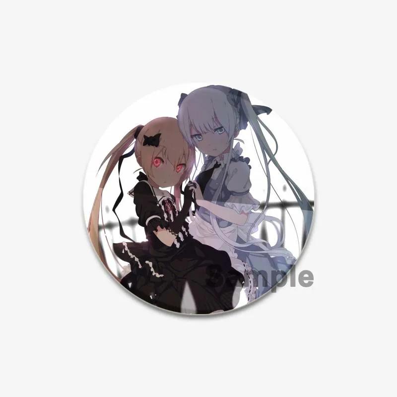 32/44/58mm Cute Cartoon Figure Miku Brooches Cosplay Singer Exquisit Badge for Collar Backpack Hat Accessory Handmade Pin Gift