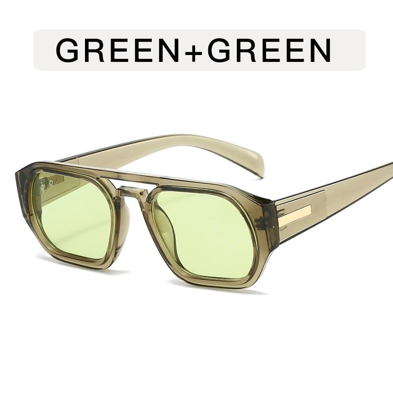 European American Style Sun Glass for Men Pilot Shape Double Bridge Sunglasses Women European American Men Sun Glasses