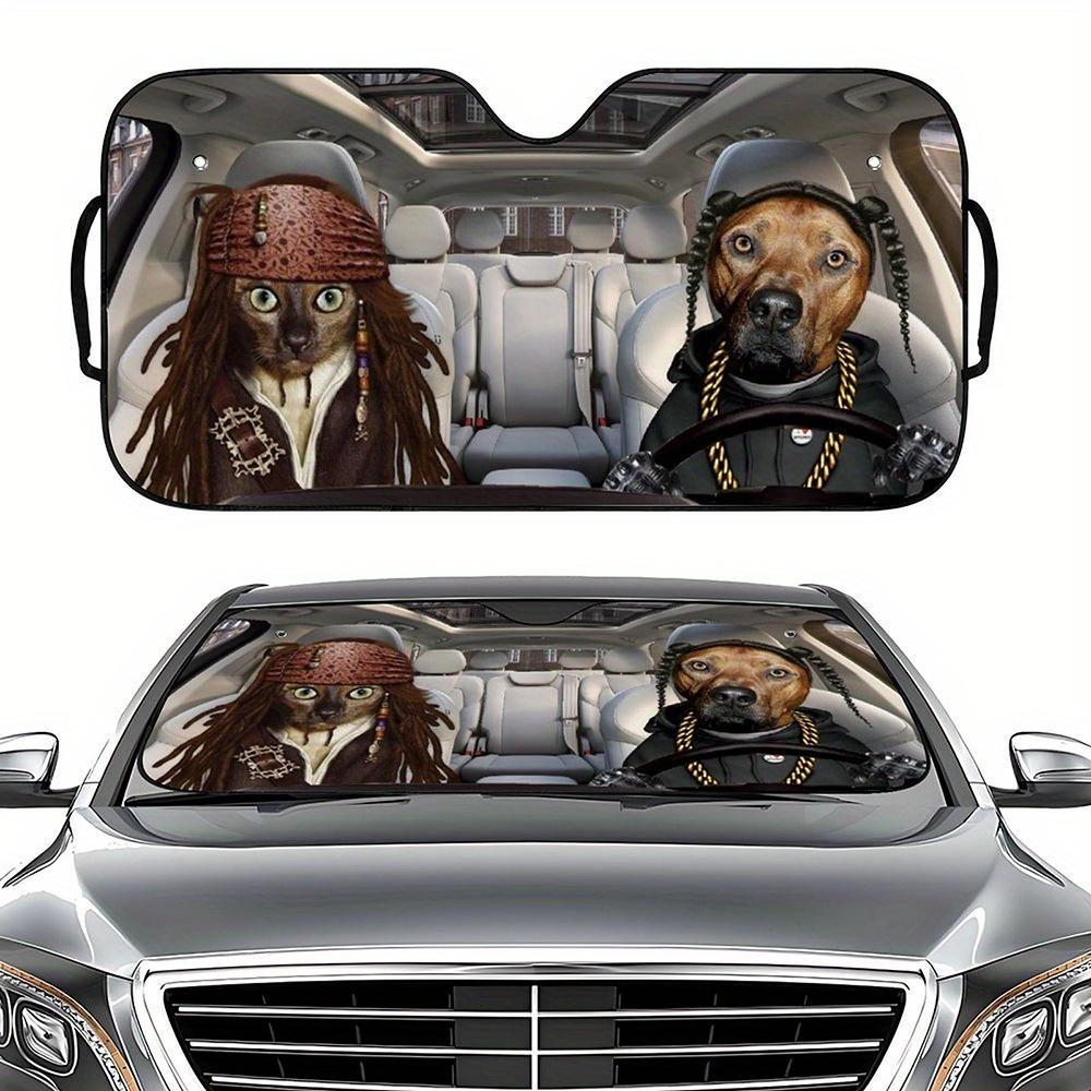 

Персонализированный складной забавный дизайн с животными, глянцевый солнцезащитный козырек, теплоотражатель, простой в установке, солнцезащитный козырек для лобового стекла автомобиля, козырек от солнца