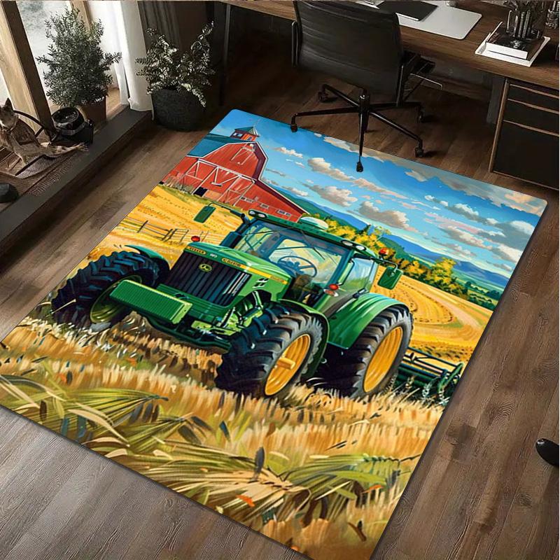 1Pc Truck Field Print Rug - home decoration Carpet For Living Room Bedroom Flooring Computer Chair Area Rug