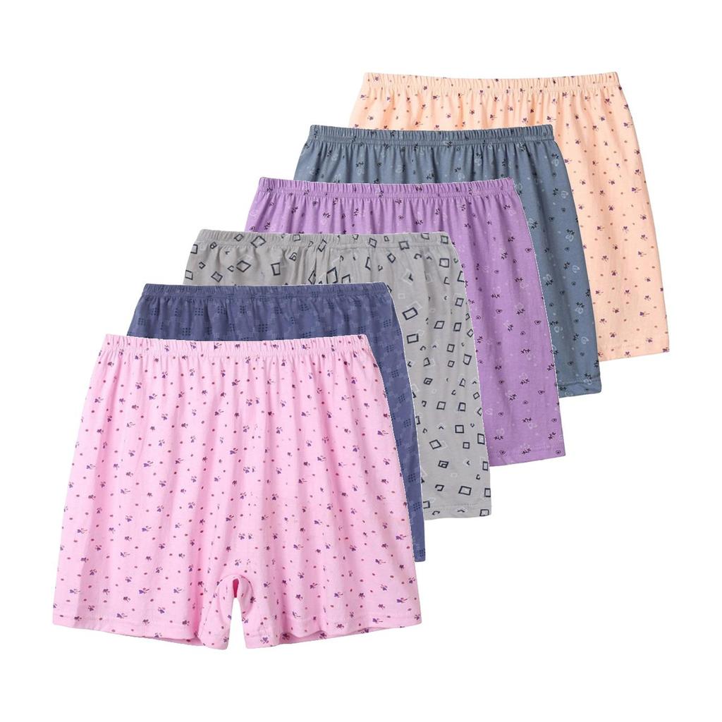 6 PEÇAS Roupa Íntima Feminina Tamanho Grande XL 2XL 3XL 4XL 5XL Confortável Respirável Calcinhas Calcinhas Largas Feminino Algodão Boxer Shorts