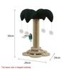 Sisal Cat Scratching Post & Tree with Elevated Board and Solid Wood Base