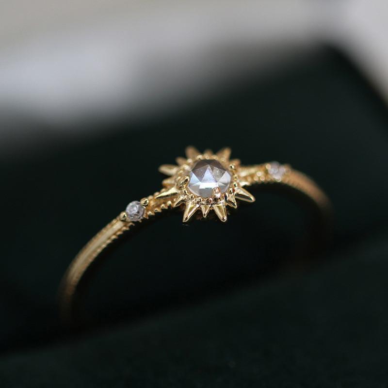 Copper Retro Chic Ring For Women Adjustable Size Unique Geometric Statement Fashion