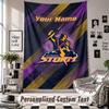 Wall Hanging Tapestry With Custom Name & Text, Melbourne Storm Decorative Tapestry For Bedroom