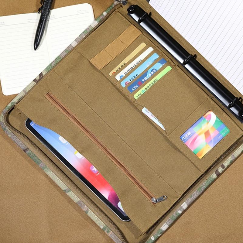 Geräumige Ledermappen mit mehreren Fächern und Taschen zur Organisation, essentielle Größe 14x11 Zoll