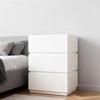 Retro All-Wood Stackable Nightstand: Multi-functional Storage and Display Cabinet with Drawers