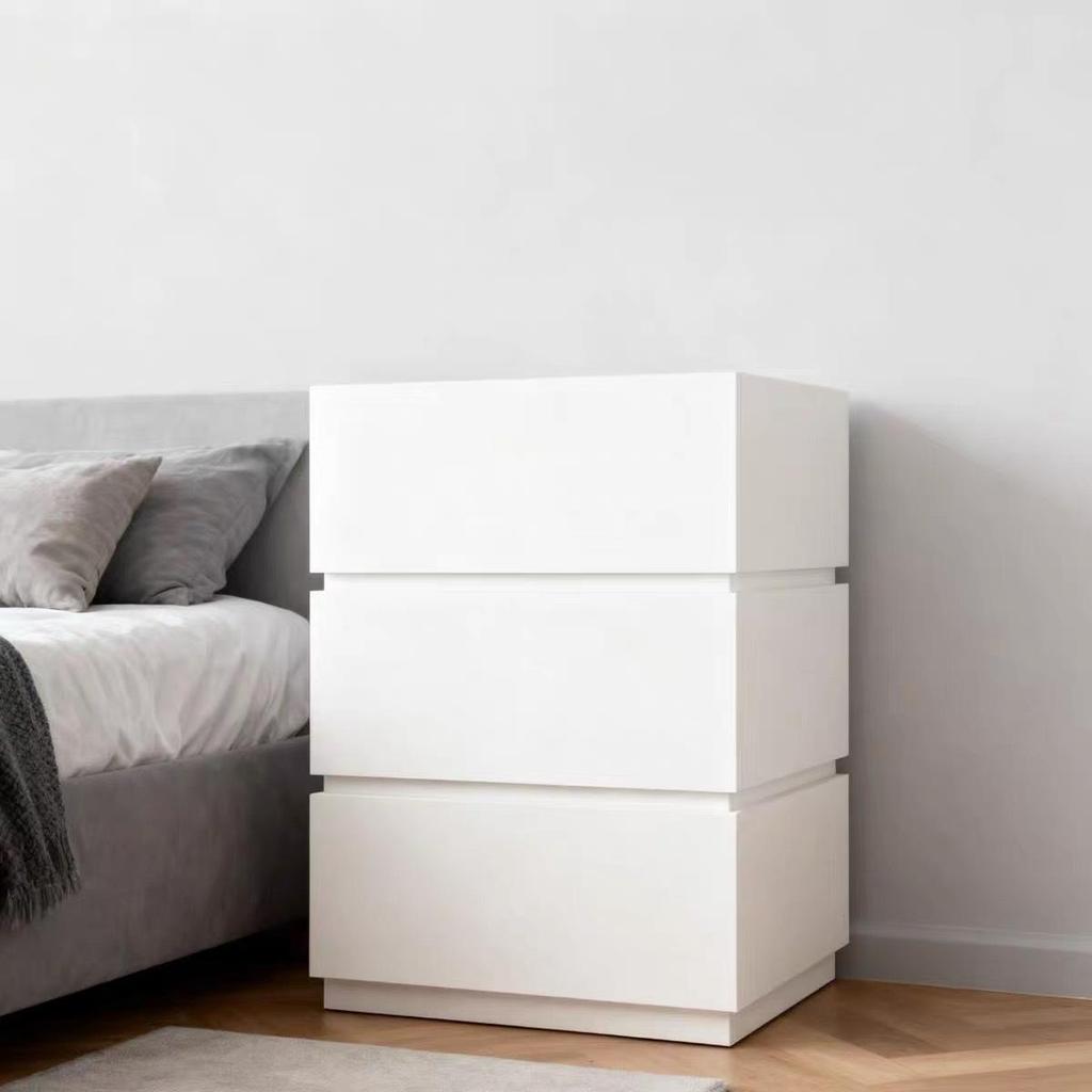 Retro All-Wood Stackable Nightstand: Multi-functional Storage and Display Cabinet with Drawers