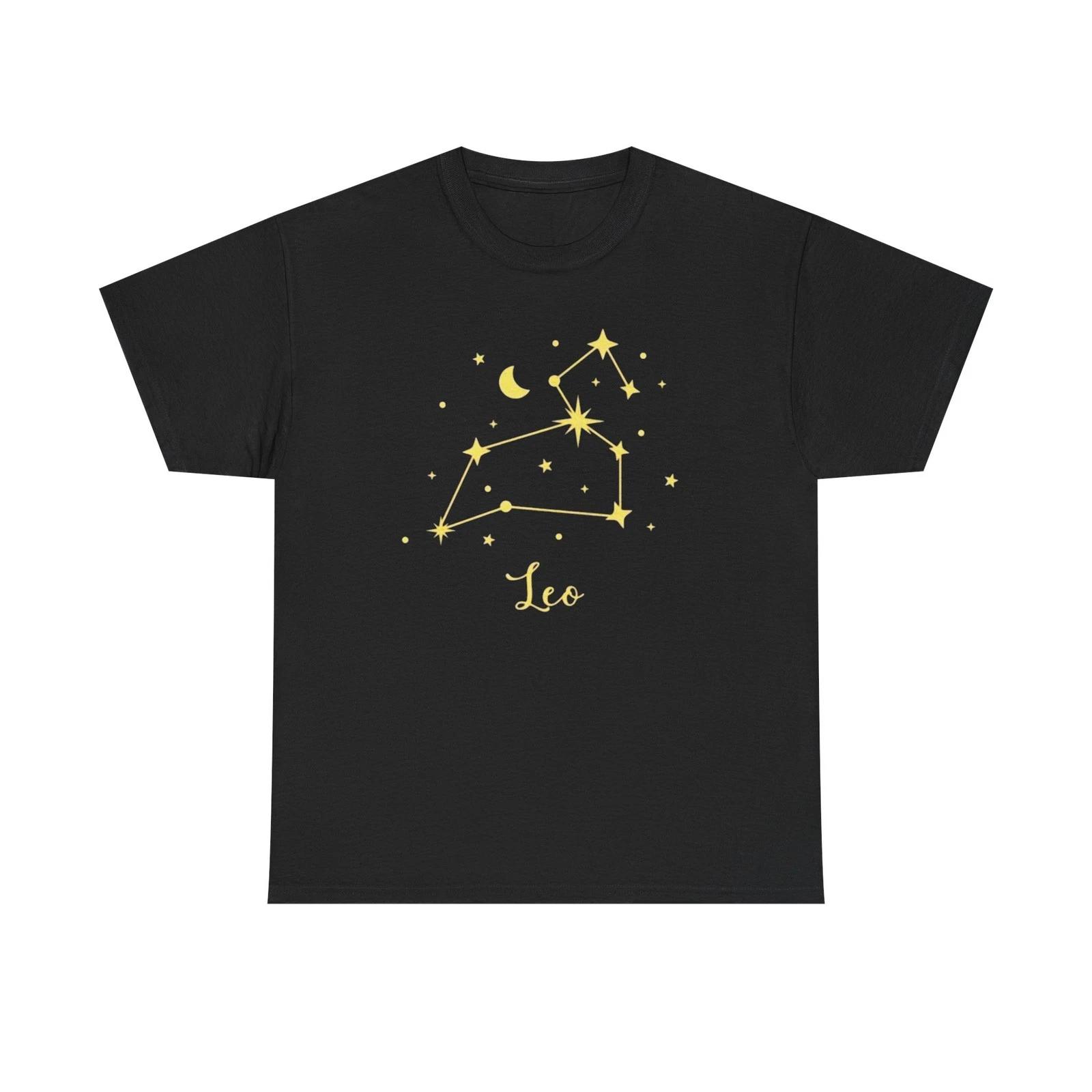 Leo Zodiac Constellation Unisex Heavy Cotton Tee 3XL