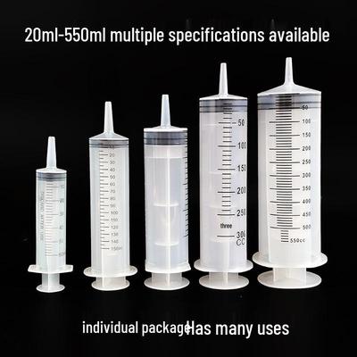 Large Capacity Plastic Syringe Barrel - 60, 100, 150, 250, 500ml for Infusion and Dispensing