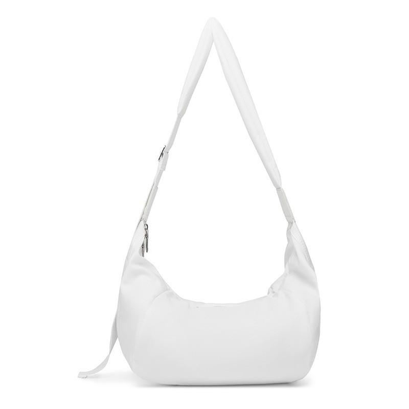 

2025 New Niche High-end Large-capacity Dumpling Bag Super Soft Underarm Fashionable One-shoulder Crossbody off білий колір