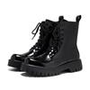 Men Luxury Fashion Patent Leather Boots Black Tide Platform Shoes Party Nightclub High Top Motorcycle Boot Cool Knight Botas Man