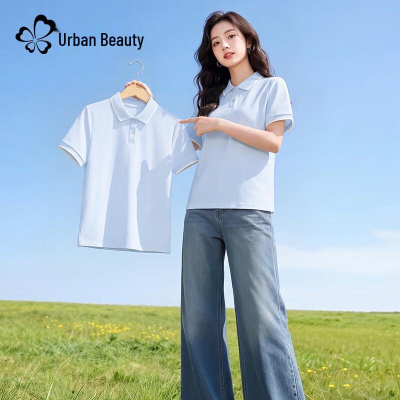 Женская футболка Urban Beauty с воротником-поло и коротким рукавом L