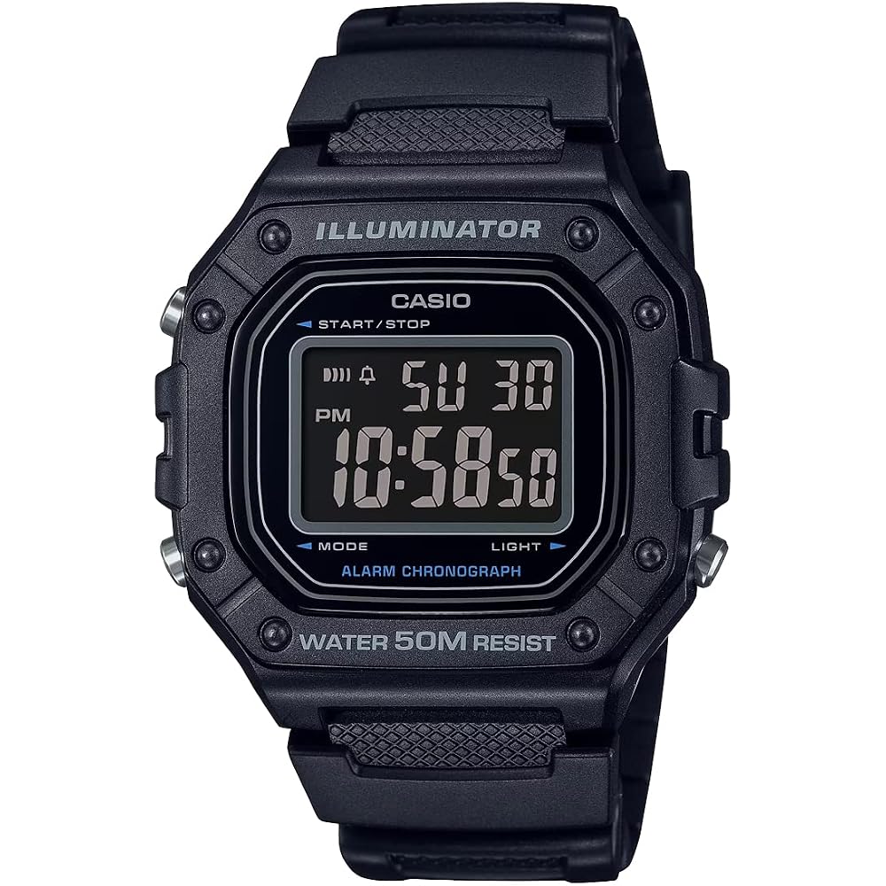 [Casio] CASIO Standard Digital Watch W-218H-1BV for Men and Women, Cheap Casio,  Chipu Kashi,  Bl...