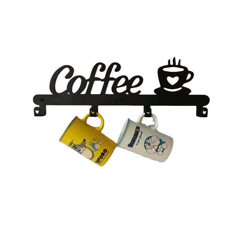 Temu Mini Metal Coffee Wall Key Holder – Stylish Home Hanging Decoration