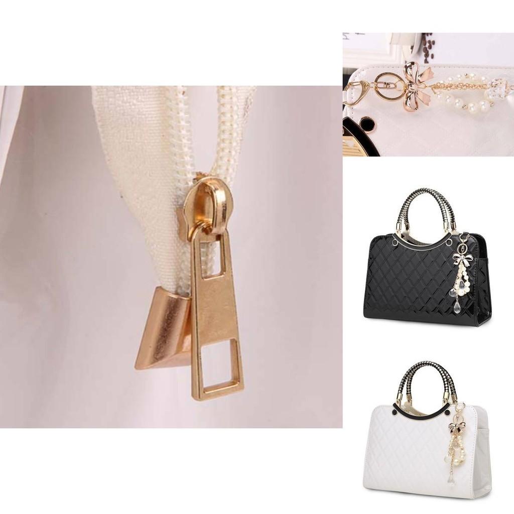 Beautiful Square Vertical Section Handbag With Zipper Opening And Multiple Pockets