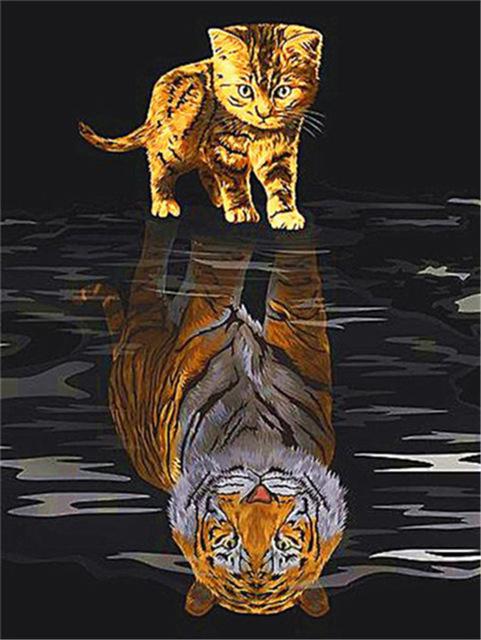 Broderie cu diamante 5D cu punct de cruce Wolf Diamond Art Painting Mozaic alb-negru Cadou lucrat manual