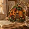 Märchenhaus DIY Bastelset 3D Thema Stanznadel für Anfänger & Erwachsene, Komplettes Miniaturdorf Bau-Set Stickset, Einfach