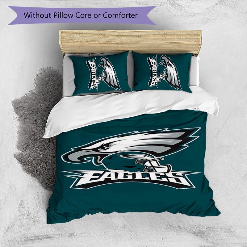 Σετ κλινοσκεπασμάτων με σχέδιο LOGO Philadelphia Eagles 3 τεμαχίων, σετ κάλυμμα παπλώματος περιλαμβάνει κάλυμμα παπλώματος & μαξιλαροθήκες, τέλειος διάκοσμος υπνοδωματίου για όλες τις εποχές & δώρο